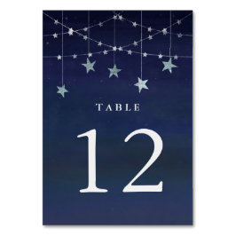 Night Himmel med Whimsical Garlands of Stars Bordsnummer