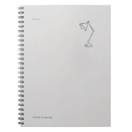 Night Lamp-Midnight Cartographer  Anteckningsbok