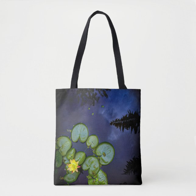 "Night Lily" Tote Tygkasse (Framsida)