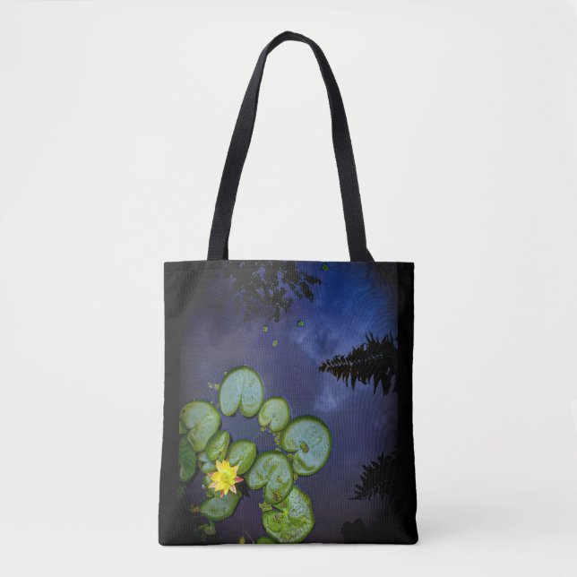 "Night Lily" Tote Tygkasse (Framsida)