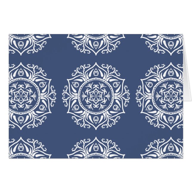 Night Mandala Hälsningskort (Framsidan Horizontal)