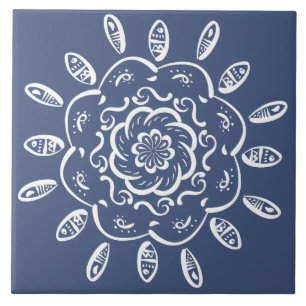 Night Mandala Kakelplatta