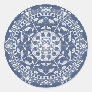 Night Mandala Runt Klistermärke