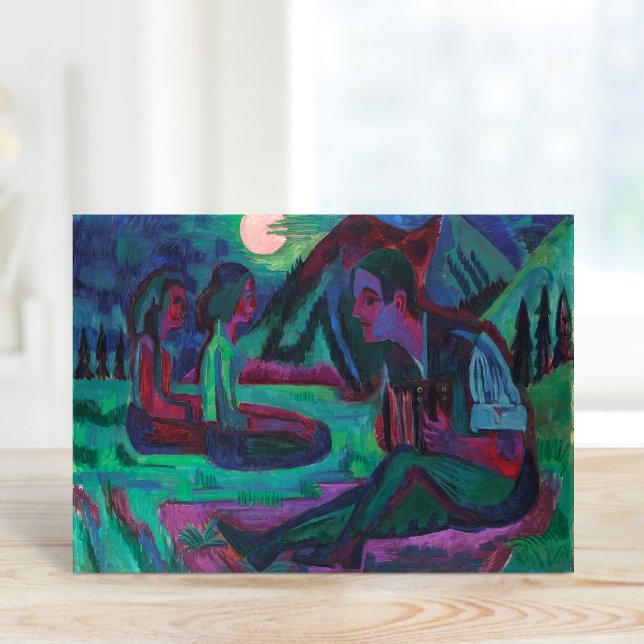 Night Måne | Ernst Ludwig Kirchner Kort (Skapare uppladdad)