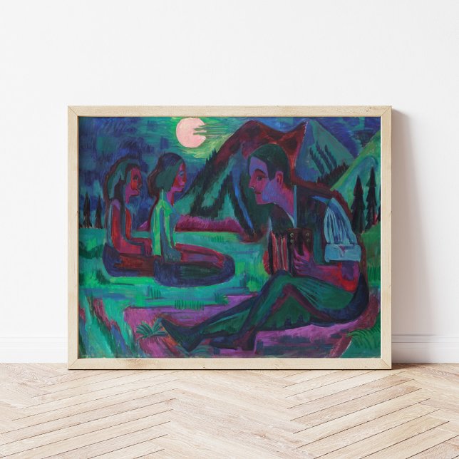 Night Måne | Ernst Ludwig Kirchner Poster (Skapare uppladdad)