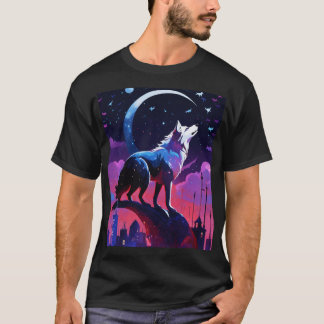 Night Måne & Star Fox T-Shirt - Mystical Forest De