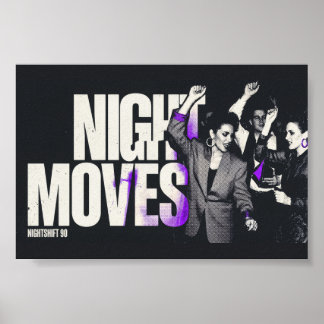 Night Moves Retro Dance Club 6x4 Arkivkonsttryck Poster