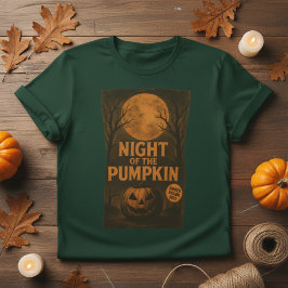 Night of the Pumpkin Retro Horror Movie Poster T Shirt