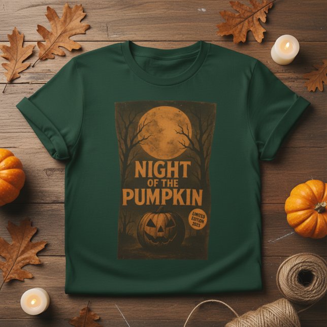 Night of the Pumpkin Retro Horror Movie Poster T Shirt (Skapare uppladdad)