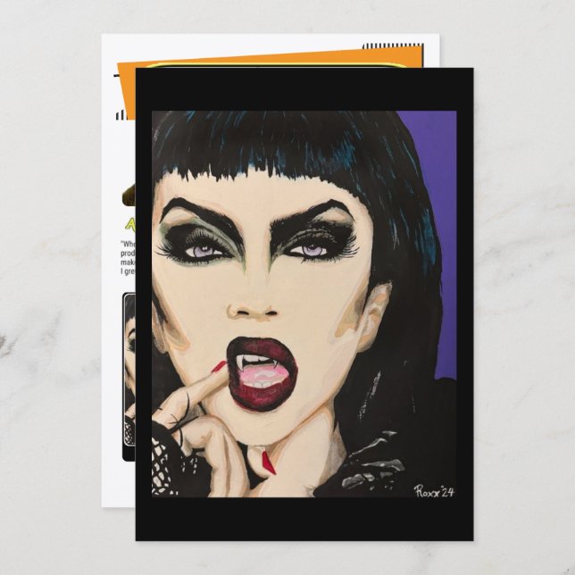 ‘Night on the Doorstep’ Painting Small-Scale Print Inbjudningar (Fram/baksida)