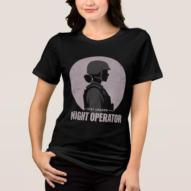 Night Operator Vintage Women’s Tactical Tee (Framsida)