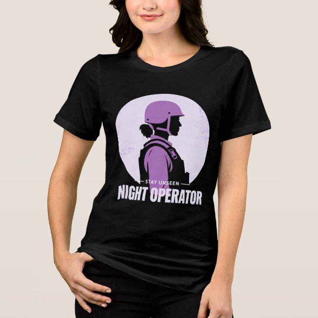 Night Operator Vintage Women’s Tactical Tee (Framsida)