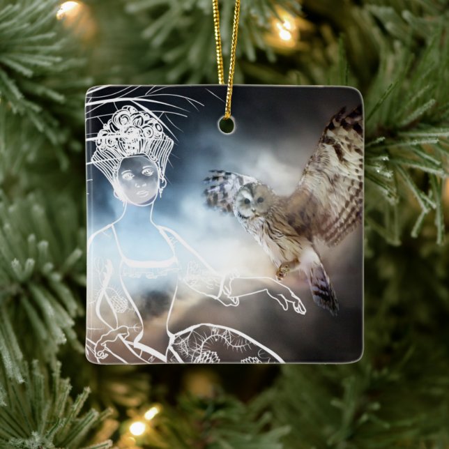 Night Owl Julgransprydnad Keramik (Träd)