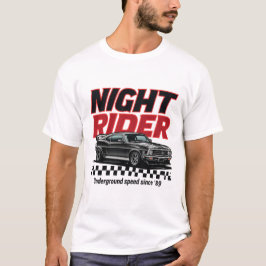 Night Rider Underground Vintage Modifierad Racing T Shirt