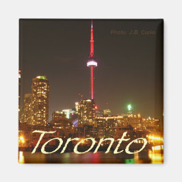Night Scene Toronto Canada Souvenir Fridge Magnet