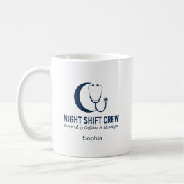 Night Shift Crew Nurse Stethoscope Moon Custom Kaffemugg