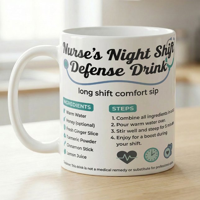 Night Shift Nurse ER Crew Comfort Recipe Kaffemugg (Skapare uppladdad)