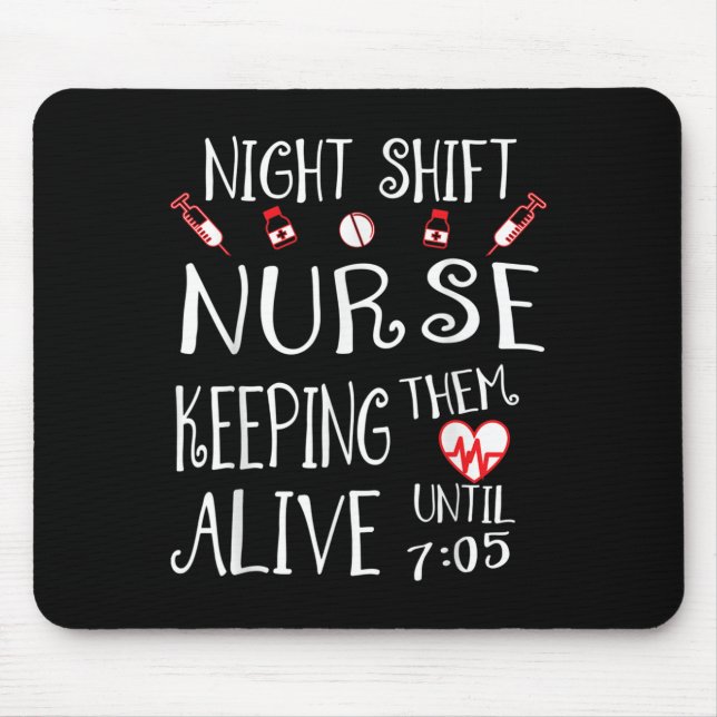 Night Shift Nurse Funny Nursing Hostal Funny Rn Qu Musmatta (Framsidan)
