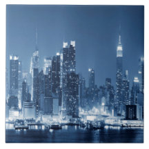 Night Skyline Manhattan Panoramic View