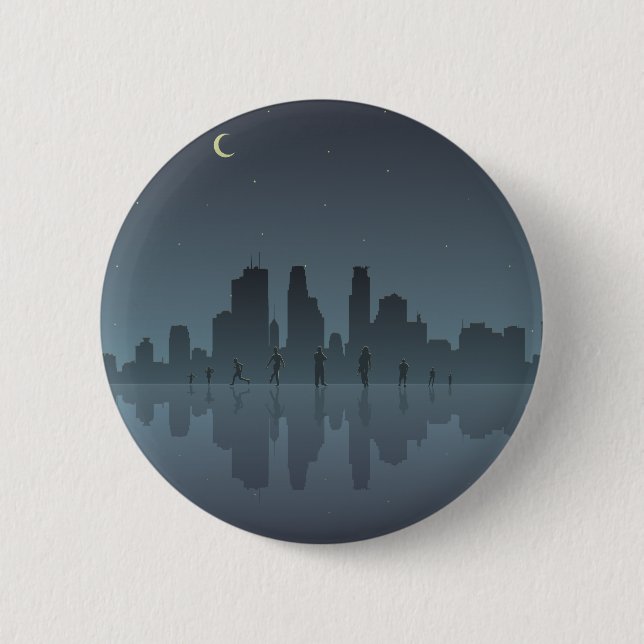 Night Skyline & Silhouettes Knapp (Framsida)
