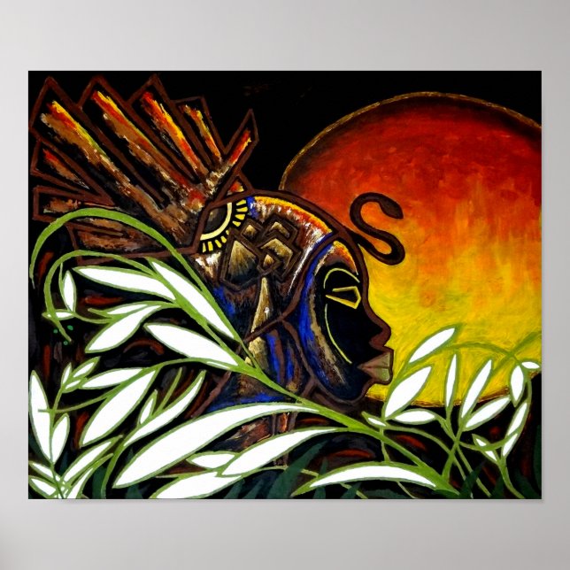 Night Sol Spirtual Melanin Goddess Poster (Framsidan)