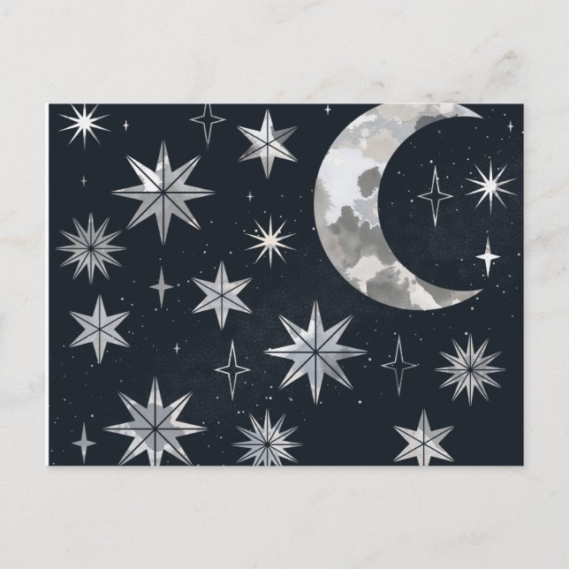 Night Sparkling Himlar Meddelande Vykort (Framsida)