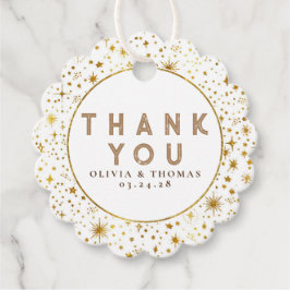 Night Stars Celestial Mystical Tack Gåvor Etiketter