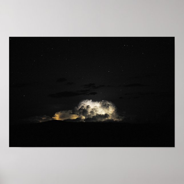 Night Storm - Big Bend, Texas Poster (Framsidan)