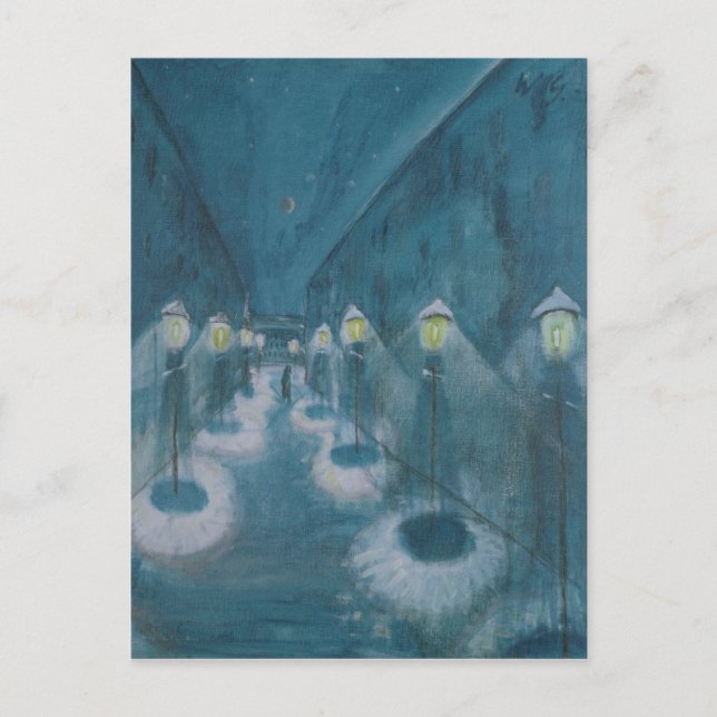 Night Street (Street By Night) (1922) Walter Grama Vykort (Framsida)