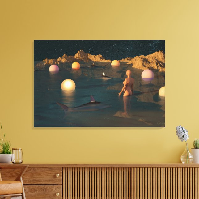 Night Swimming Canvastryck (Insitu (Vardagsrum))