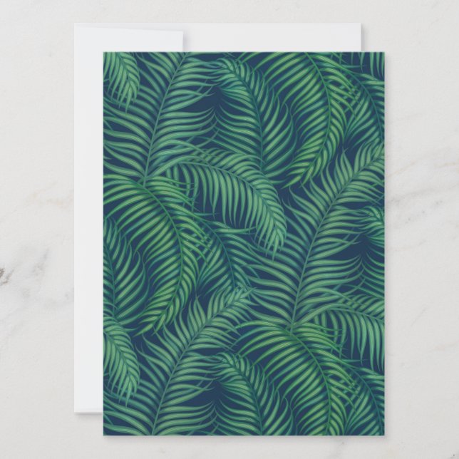 Night tropical handflatan löv (Framsida)