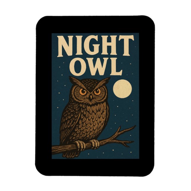 Night Uggla Magnet (Vertikal)