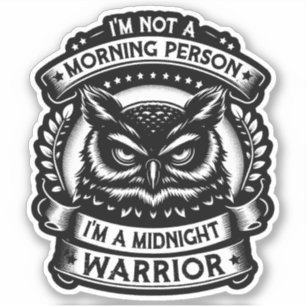 night uggla - midnight Warrior Klistermärken