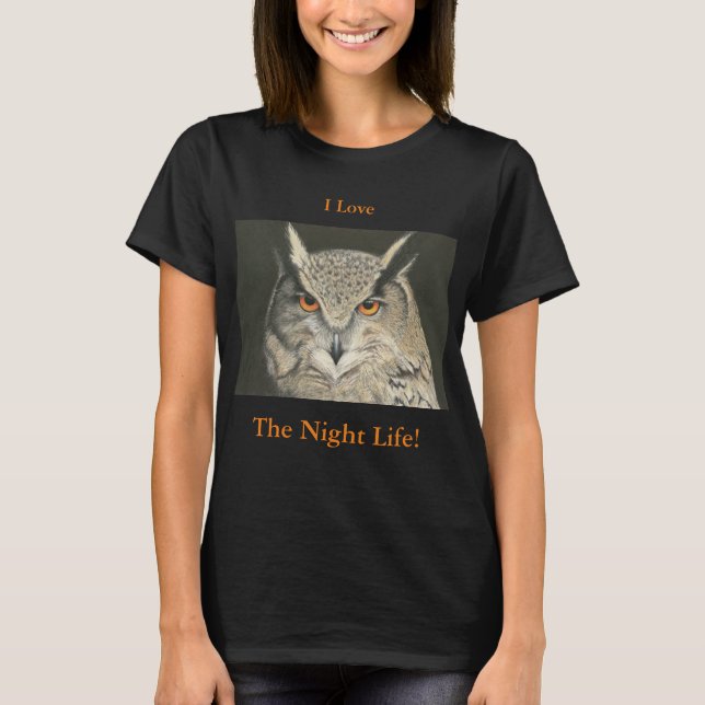 Night Uggla T Shirt (Framsida)