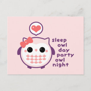 Night Uggla Vykort