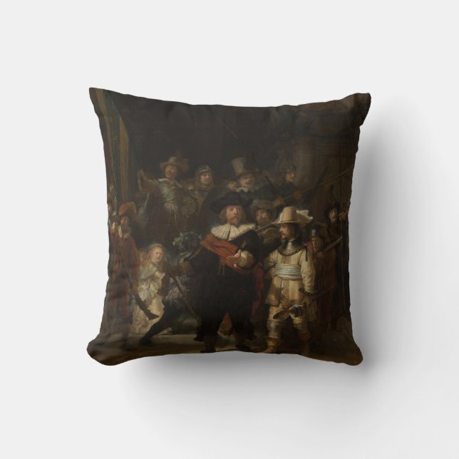 Night Watch Rembrandt Baroque-mästerverk Kudde (Framsida)