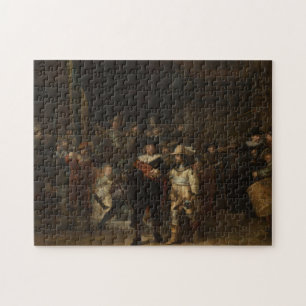 Night Watch Rembrandt Baroque-mästerverk Pussel