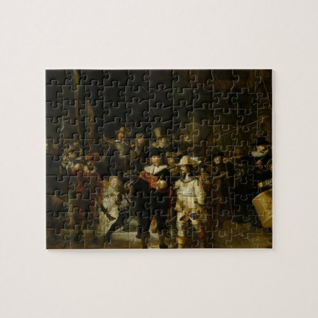 Night Watch, Rembrandt van Rijn Pussel (Horisontell)
