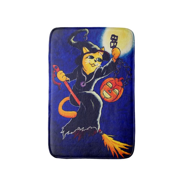 Night Witch Cat Badrumsmatta (Framsidan (Vertikal))