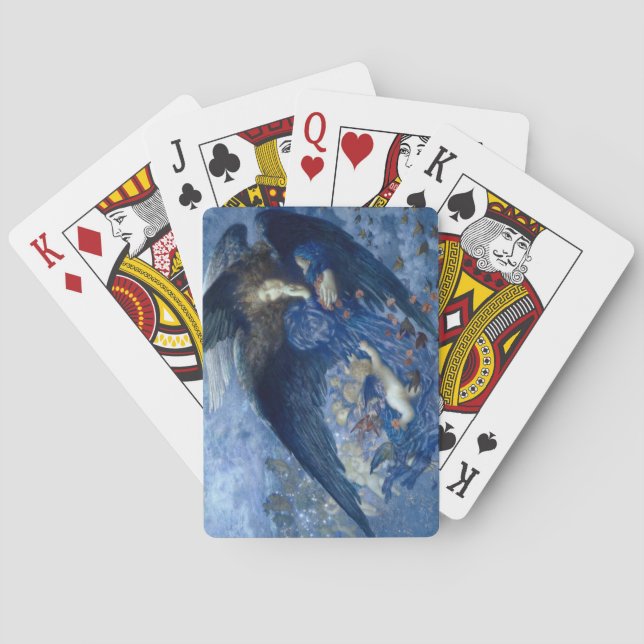 Night with her Train of Stars (Angel with Cherubs) Casinokort (Baksidan)