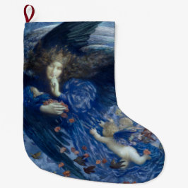 Night with her Train of Stars (Angel with Cherubs) Stor Julstrumpa