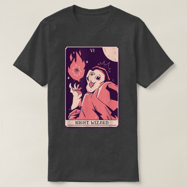 Night Wizard Tarot  T Shirt (Design framsida)