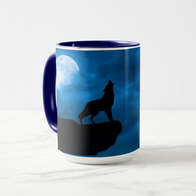 Night Wolfe Ceramic Mugg (Framsida vänster)
