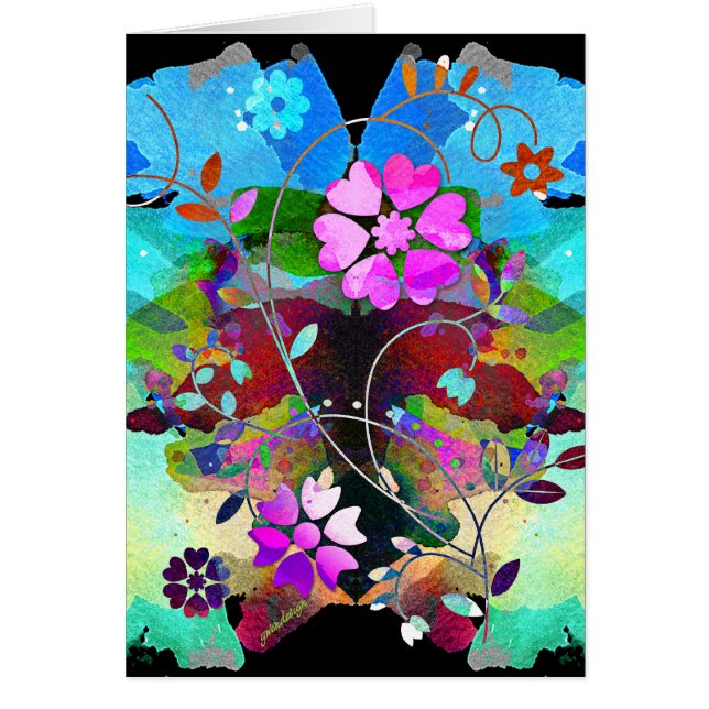 'NightBloom '', Hälsningskort (Framsidan)