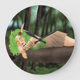 Nightelf child in the woods stor klocka