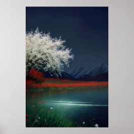 Nightfall vid Sjö Poster