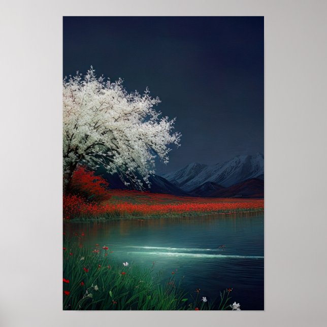 Nightfall vid Sjö Poster (Framsidan)