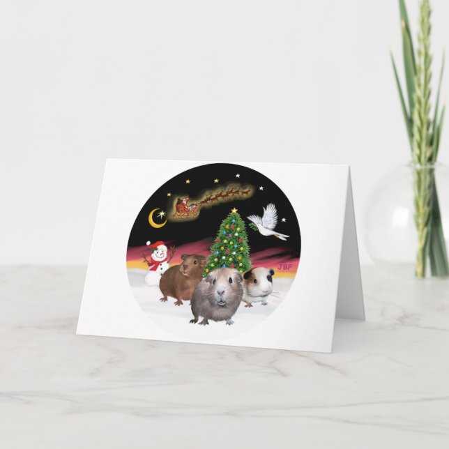 NightFlight - 3 Guinea Grisar Helgkort (Framsida)