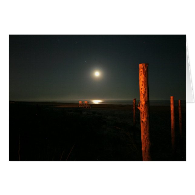 Nightguards--Strand på natten OBS Kort (Framsidan Horizontal)