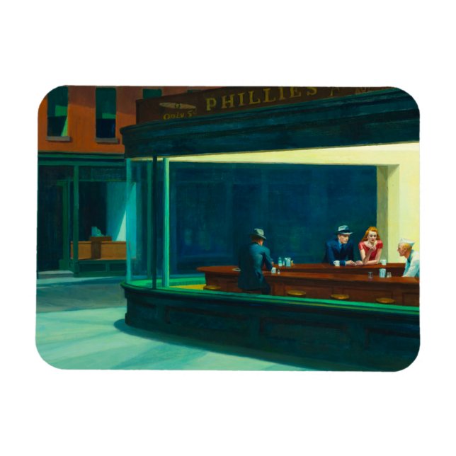 Nighthawks, 1942 av Edward Hopper Magnet (Horisontell)